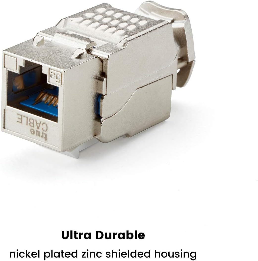 One-Day Sale: Up to 50% Off trueCABLE Cat5e Toolless Keystone Jack, Shielded (STP), UL Listed, ETL Verified, ANSI/TIA Certified, Modular RJ45 Female, 12 Pack 🛒 Flash Sale trueCABLE Cat5e Toolless Keystone Jack, Shielded (STP), UL Listed, ETL Verified, ANSI/TIA Certified, Modular RJ45 Female, 12 Pack