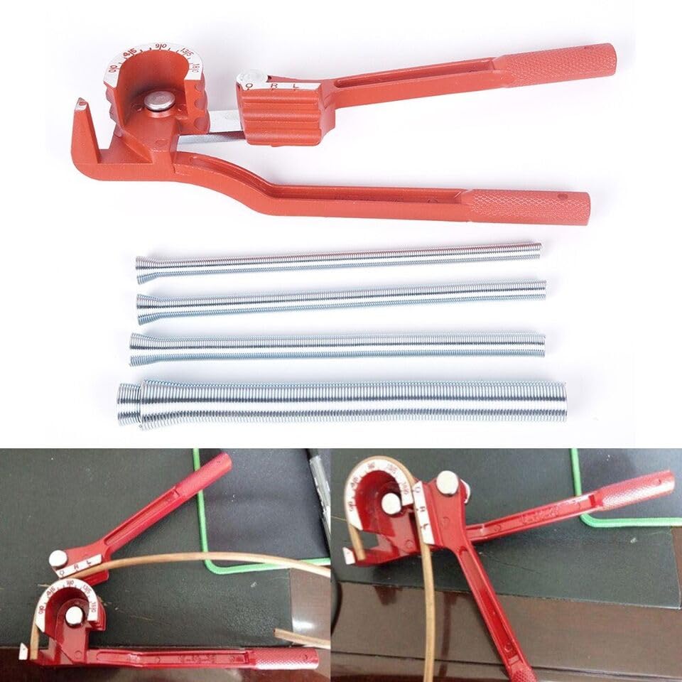 DREAWOO Pro Manual Copper Pipe Bender + 1/4”,5/16”,3/8”,1/2”,5/8” Bending Tube Pipes