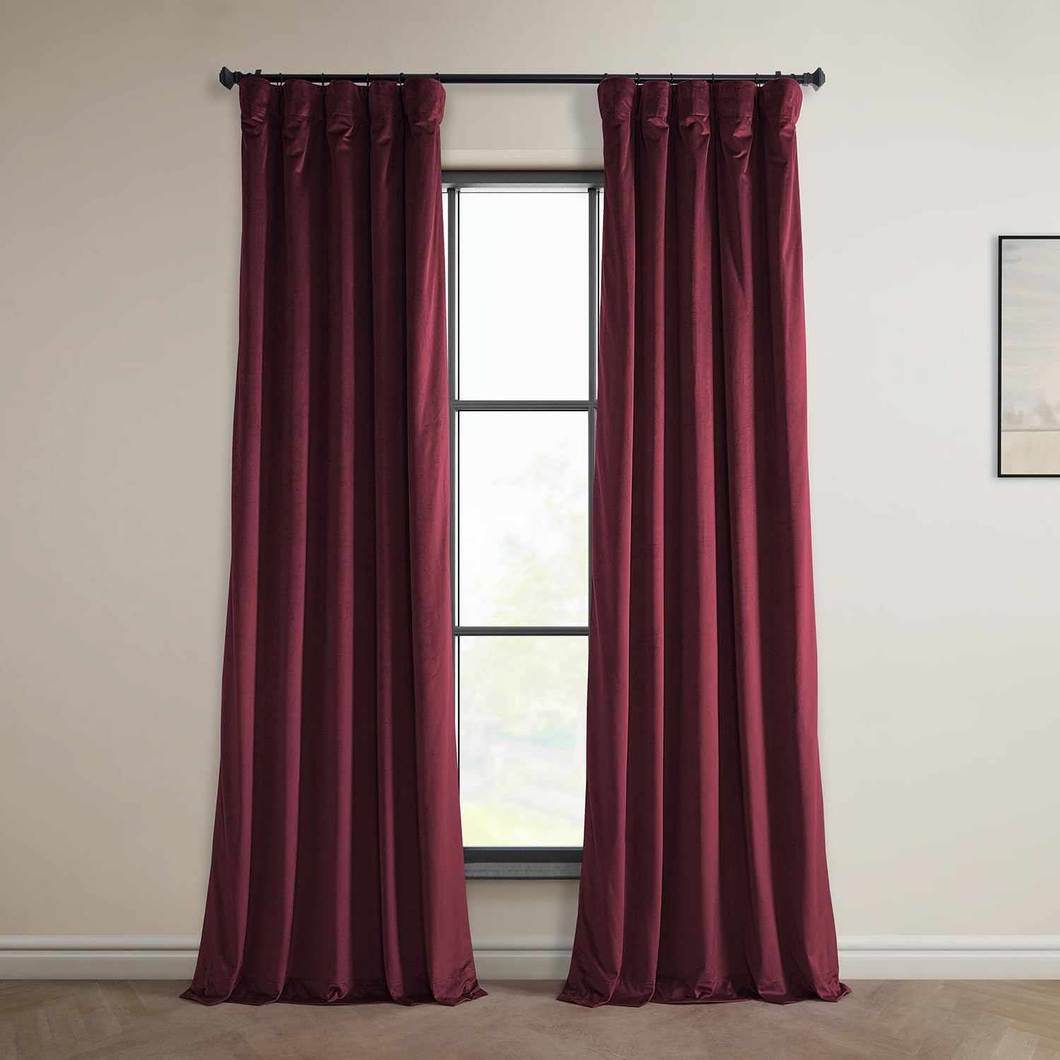 HPD Half Price Drapes Heritage Plush Velvet 84 Inches Long Darkening Curtains for Bedroom & Living Room 50W x 84L, (1 Panel)