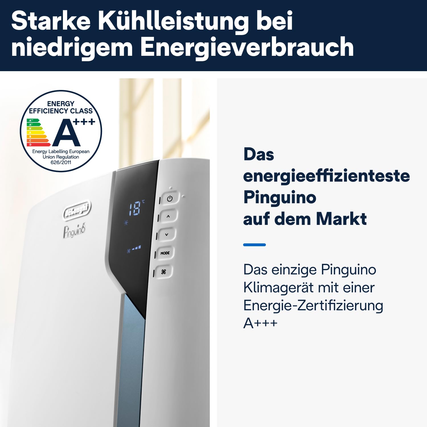 De'Longhi Pinguino PAC EX105 Mobiles Klimagerät mit EcoRealFeel-Technologie – Bild 3