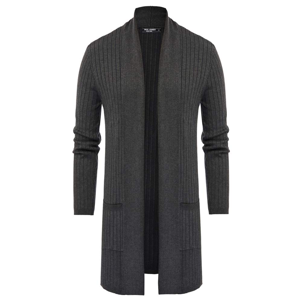 PJ PUAL JONES Men's Shawl Collar Long Cardigan