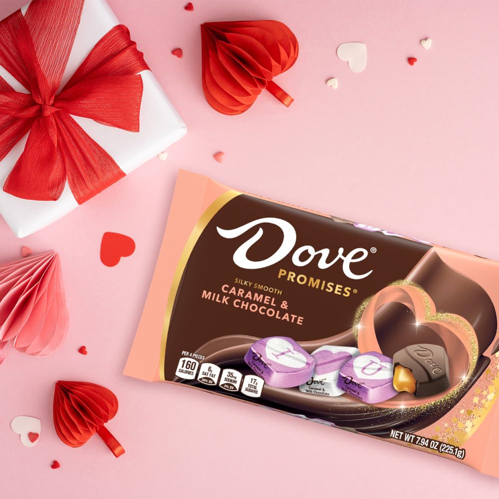 DOVE PROMISES Valentine's Love Notes Caramel Milk Chocolate Candy