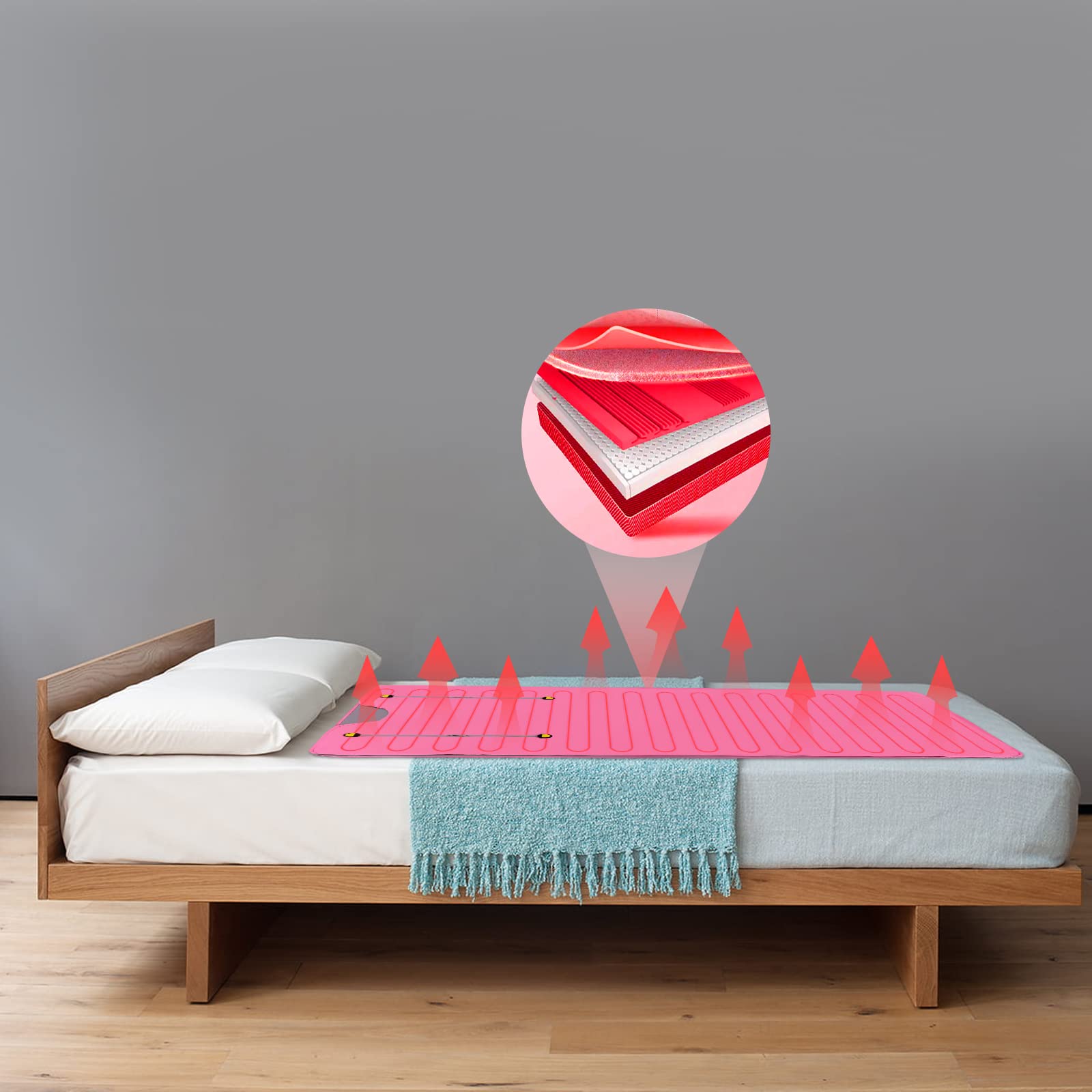 Manta de sauna por infrarrojos, 180 x 80 cm, con mando a distancia de 2 zonas, saco de sauna, manta moldeadora corporal, terapia de desintoxicación profesional para sauna doméstica, 650 W
