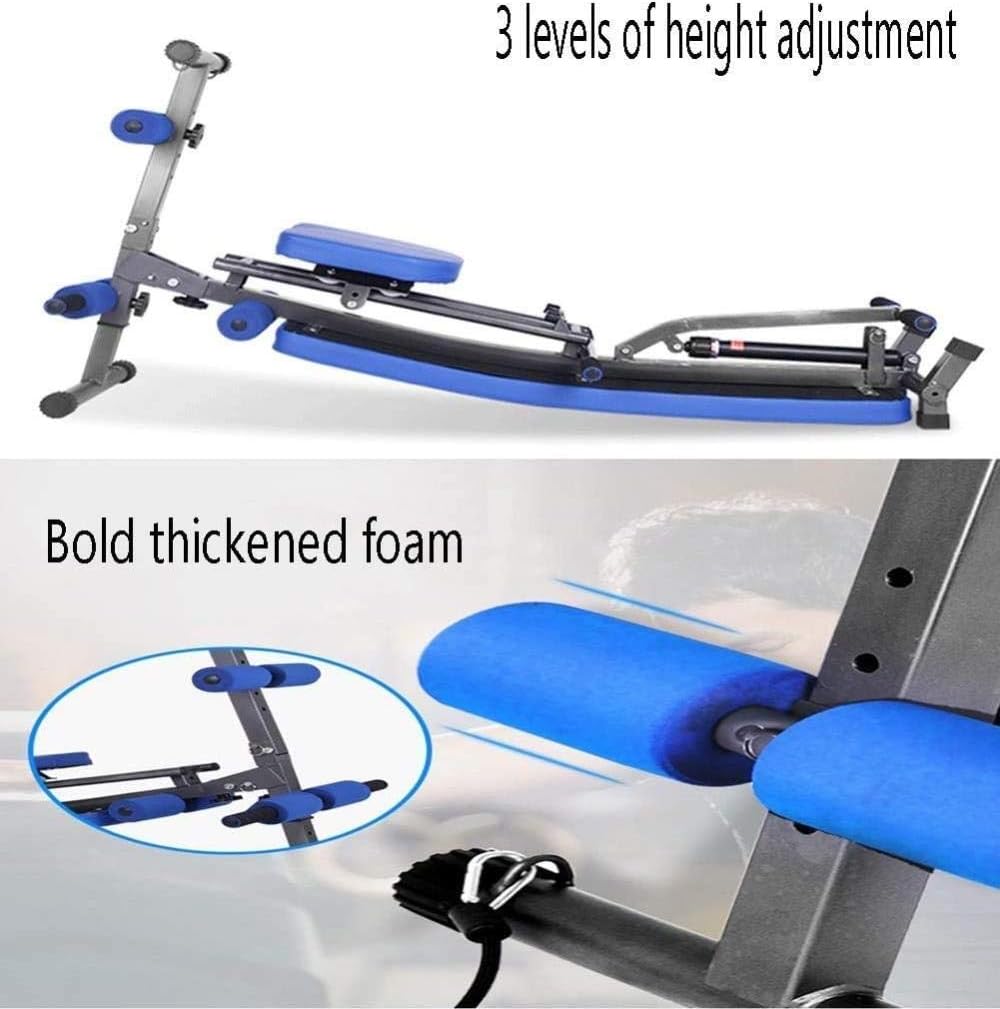 Foldable Rowing Machines Rowing Machine Foldable Exercise Rowing Machine for Home Rowing Bench Abdominal Fitness Equipment 12 Resistance Adjustment Double Track Maximum Load 200kg