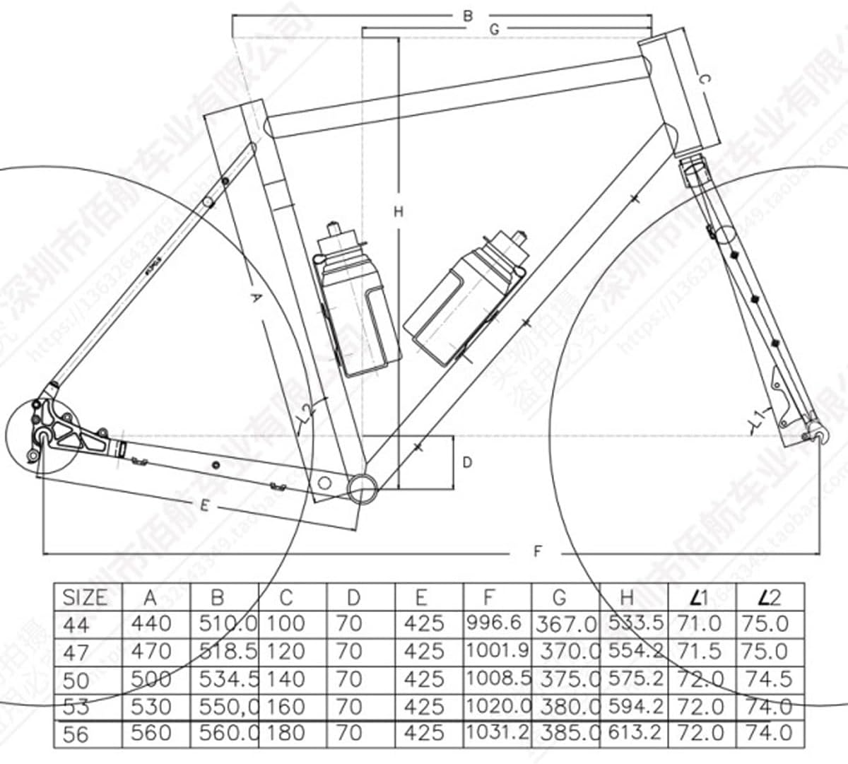 Bike Frame Road Bike Frameset 700C Disc Brake Frame 44cm 47cm 50cm 53cm 56cm Cr-mo Steel Bike Frame Quick Release Frame 100/135mm QR BSA BB68mm(Brushed Silver,53cm)
