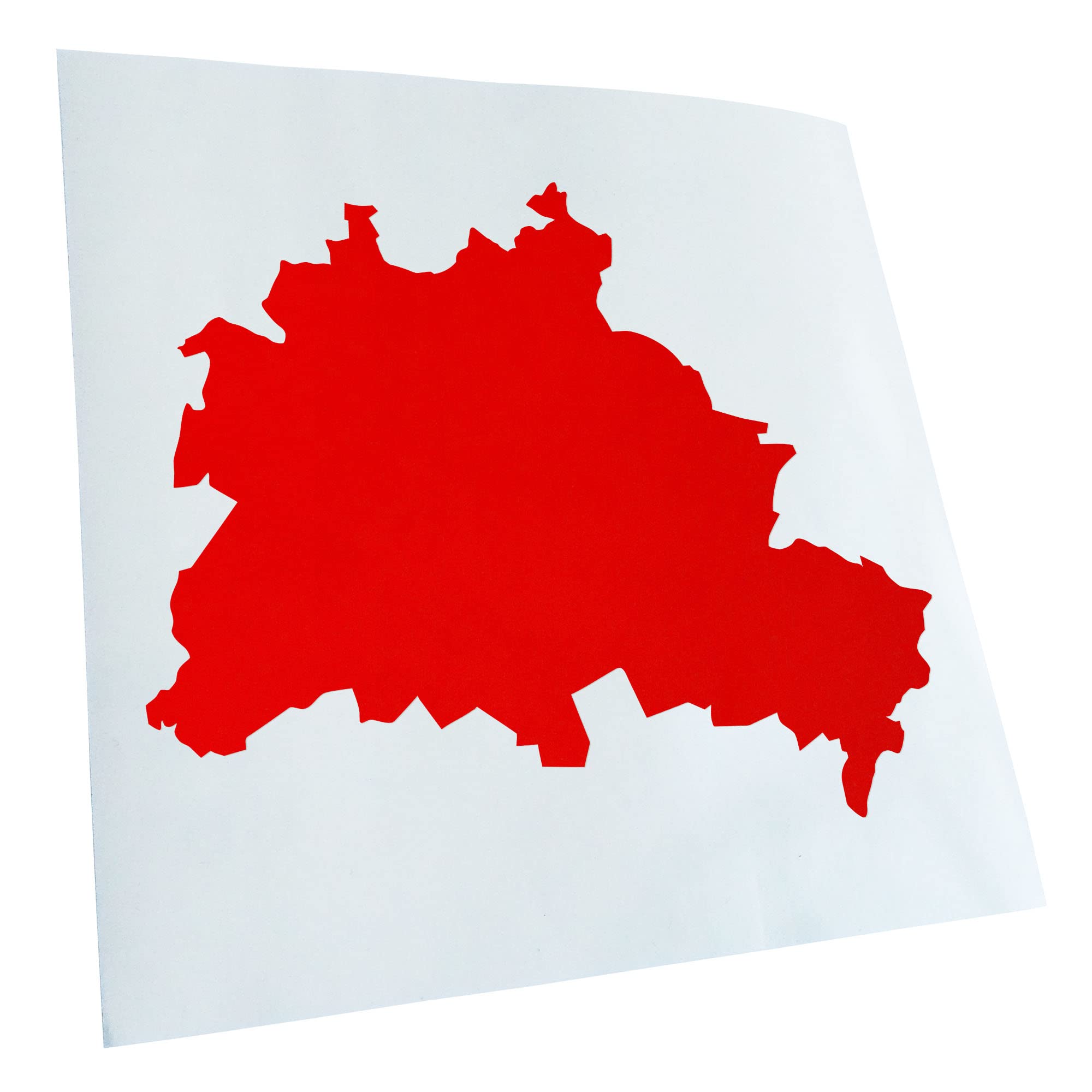 Kiwistar - Car Sticker - Red - 40 x 33 cm Berlin Germany Silhouette - Rear Window Car Sticker Weatherproof for Car Truck Moped Truck - Sticker Exterior Self-Adhesive Tuning Accessories for Window