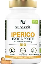 Iperico BIO | Erba di San Giovanni | Concentrato di Ipericina | Buon Umore, Rilassamento, Sonno | 90 capsule vegane da 350 mg | Qualità Superiore