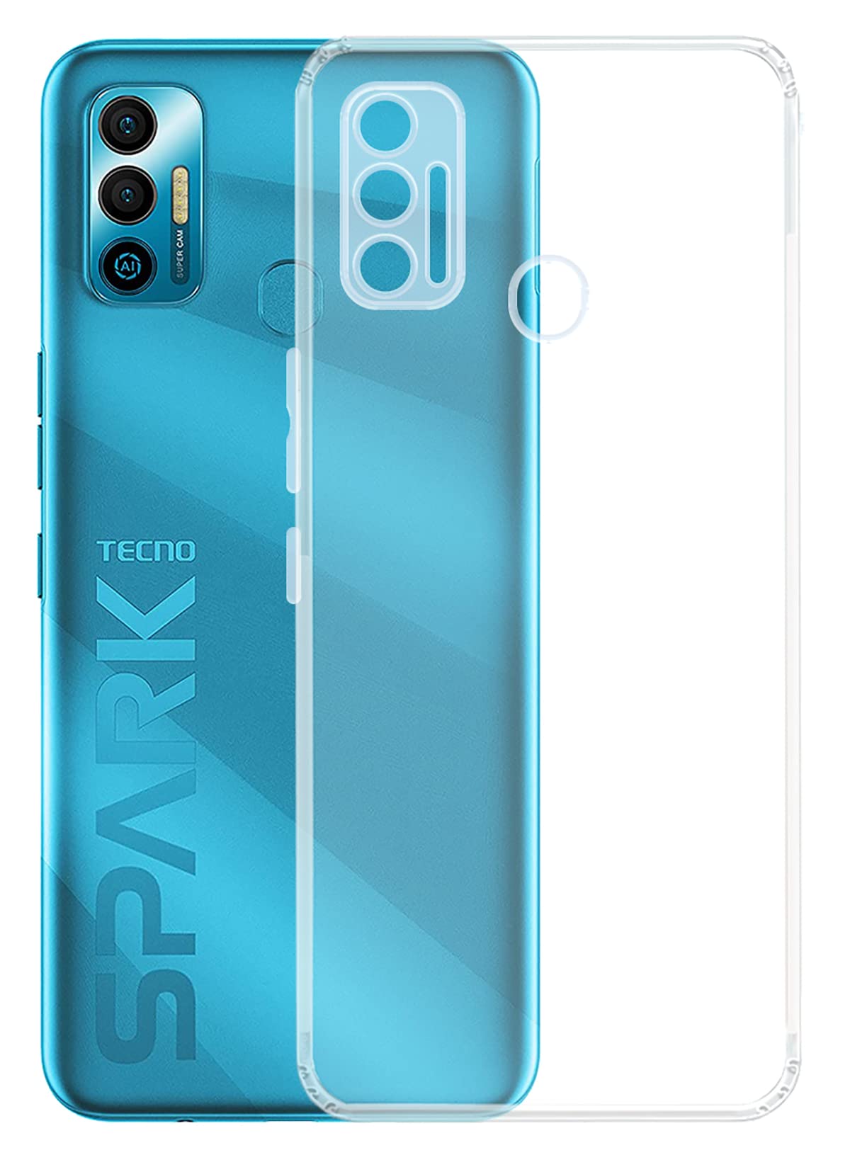 YOFO Back Cover for Tecno Spark 7 / 7T (Flexible|Silicone|Transparent |Shockproof) (B09BFL7M5V) Amazon Price History, Amazon Price Tracker