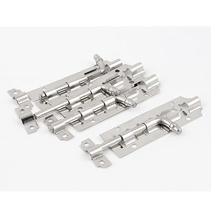 Ketsicart Cabinet Door Window 100mm Stainless Steel Security Barrel Bolt 4pcs