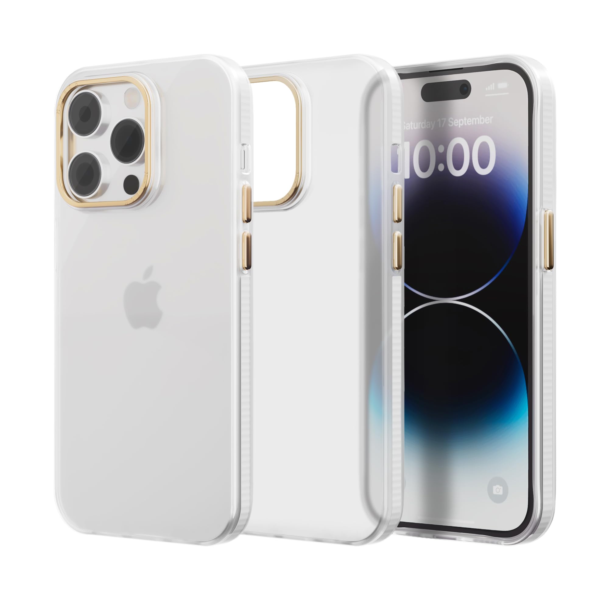 amazon basics Frosted Series | Sleek,Translucent Matte | Anti-Slip, Drop and Camera Protection| Back Case Cover for iPhone 14 Pro 6.1" - Translucent White (B0C7N23NJR) Amazon Price History, Amazon Price Tracker