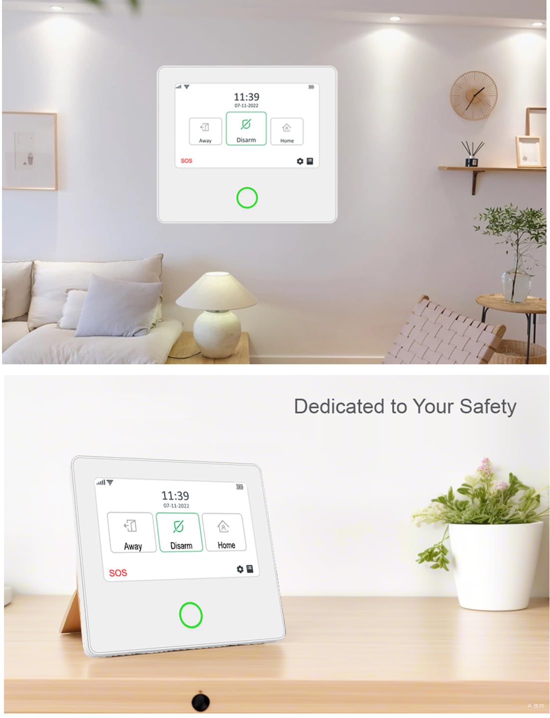TECPEAK Sistema de Alarma doméstica inalámbrica, Kit de Alarma Soporte GSM/2G/3G/4G, Proporciona un Modo Altamente eficaz para Proteger tu hogar y Oficina