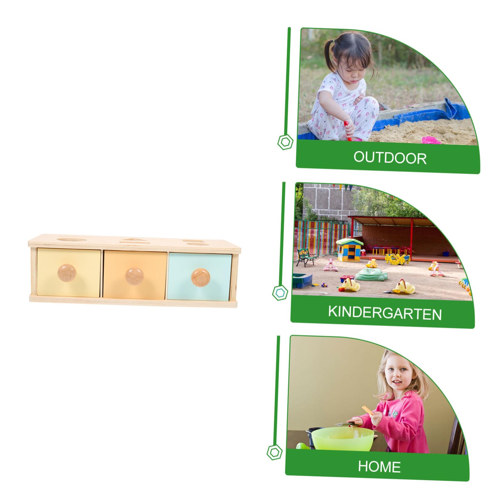Caja Montessori de Madera Educativa para Juguete Intelectual Multifuncional con Desarrollo de Motricidad Fina y Reconocimiento de Colores para Bebés y Preescolares Regalo para