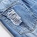 QOAAIE Men's Ripped Straight Leg Jeans Trendy Distressed Destroyed Washed Denim Pants Skinny Fashion Patchwork Trousers (Blue,40)
