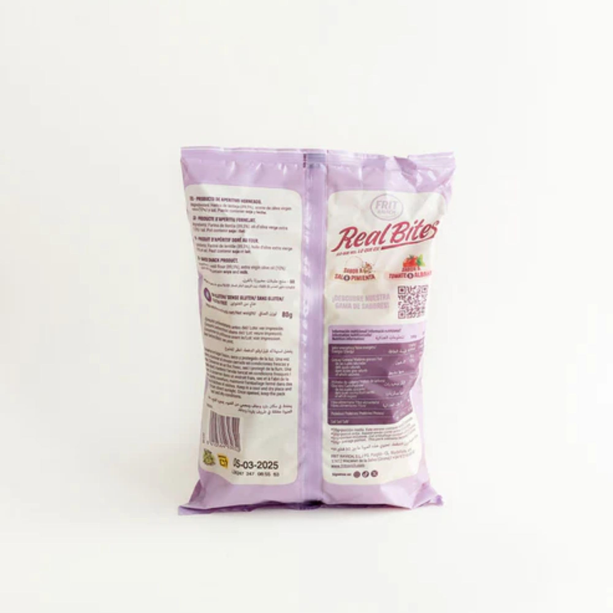 Chips de Lenteja RealFooding - Caja 6 Paquetes - Sabor: Original. 6 Bolsas x 80 gramos. Chips de Lenteja al 86% Horneados - RealBites - Sin Gluten