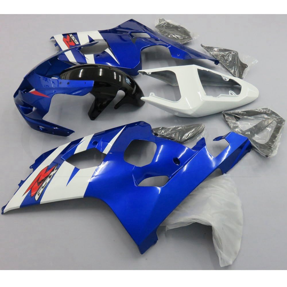 Zestaw owiewek motocyklowych do GSX-R750 GSX-R600 K4 2004 2005 04 05 GSXR 600 750 K4 zestaw owiewek nadwozia wtrysk ABS (niebiesko-biały) 120XM