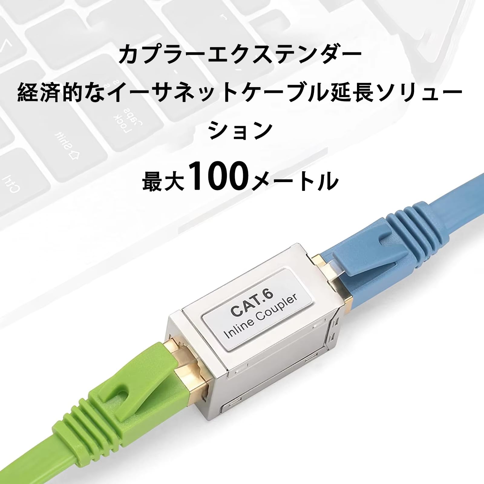 Amazon.co.jp: LANケーブル延長コネクター：2本の短いケーブルを接続し