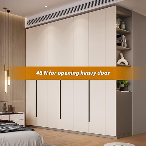 Miniatura 7 de Jiayi - Paquete de 8 herrajes para gabinete con imán resistente para cierre de puerta, cajón, cierre magnético, pestillo táctil para accesorios de