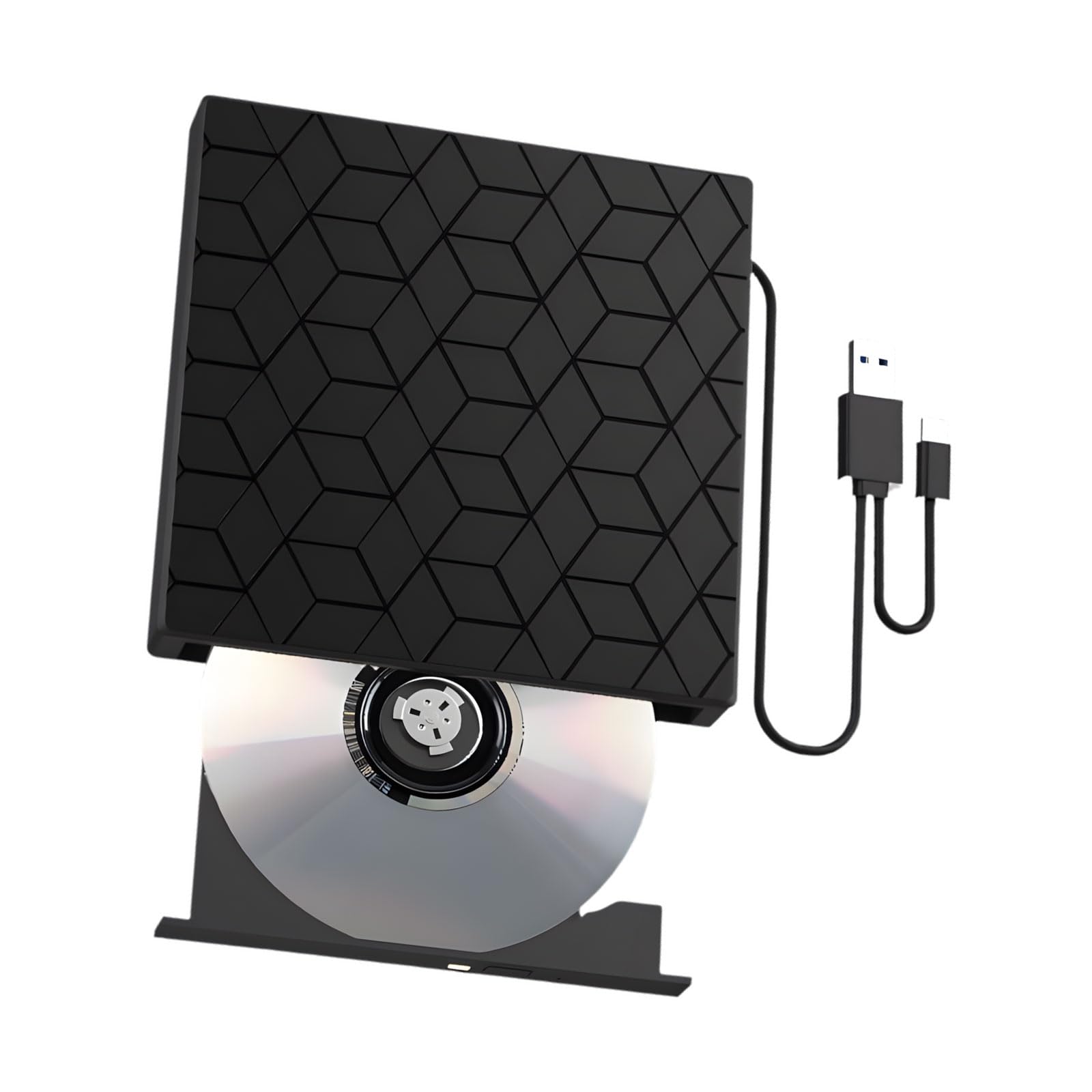 Unità disco esterna multifunzione con lettore di schede e porte USB per computer portatili e desktop, ufficio, lettore domestico