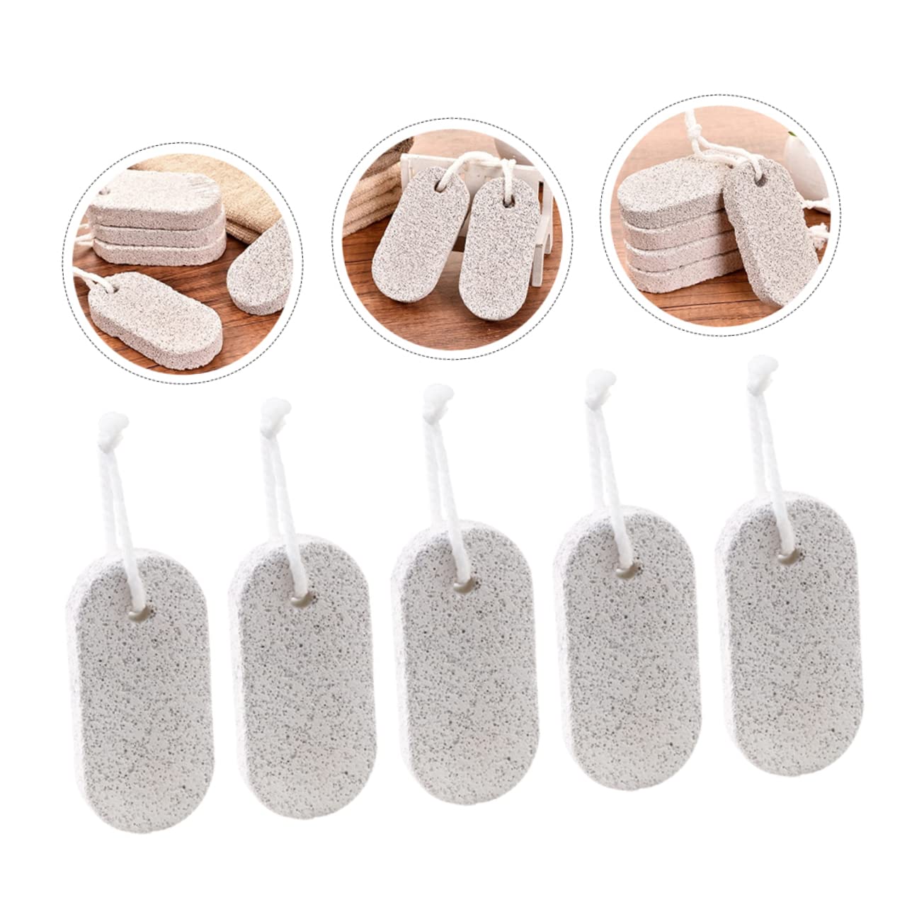 Piedra Pómez Volcánica para Pies 20 Piezas, Exfoliante y Masaje | Uso en Baño de Pies y Hogar, Piedra Volcánica, Elimina Durezas, Fácil de Usar, Formato 20 Unidades