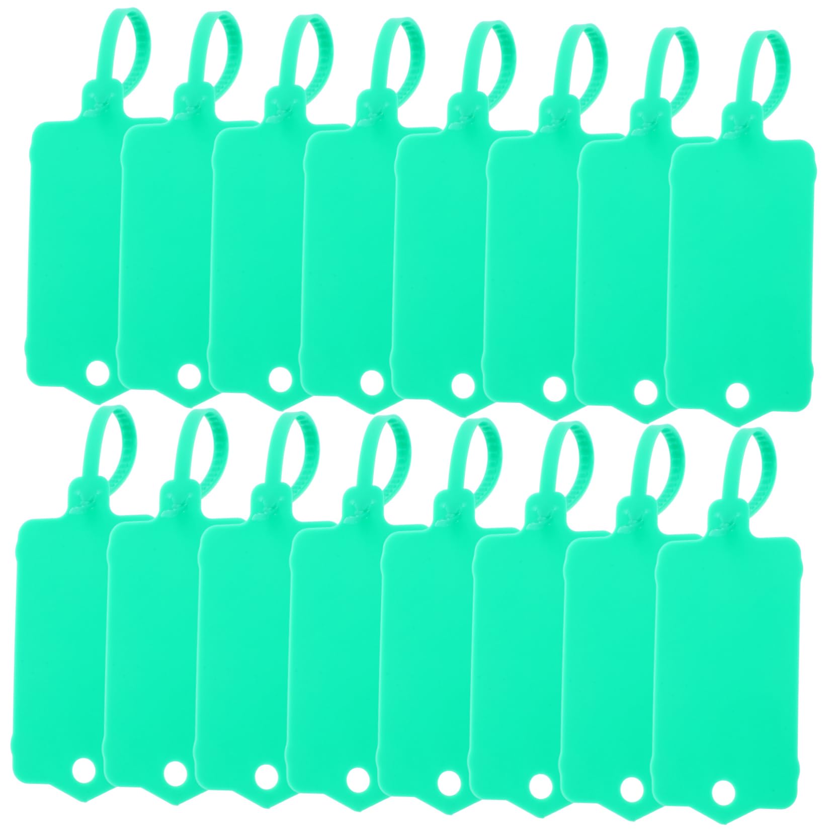 DIYEAH 100pcs Reusable Plastic Tags Ample Writing Space Waterproof Mark Labels String Tags for Luggage Shipping
