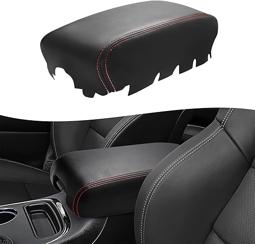 Miniatura 7 de KBH Funda para reposabrazos de consola central automática para Jeep Grand Cherokee 2011-2020 y Dodge Durango 2011-2020 de repuesto de cuero de