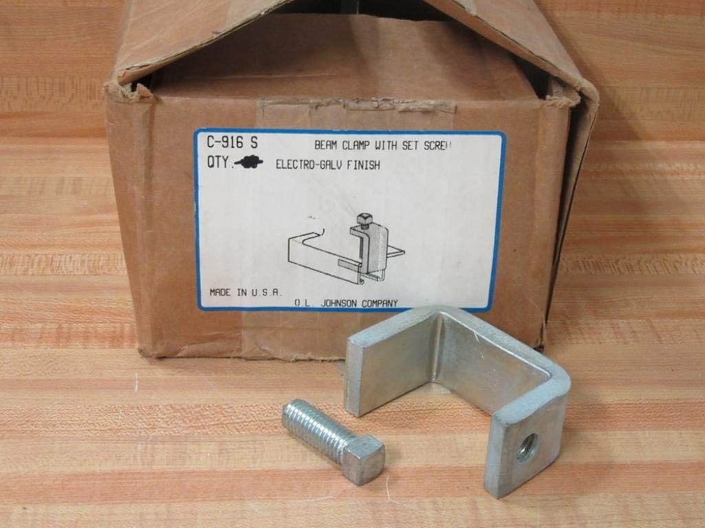 C-916 S Beam Clamp W/Set Screw C916S (Pack of 16)