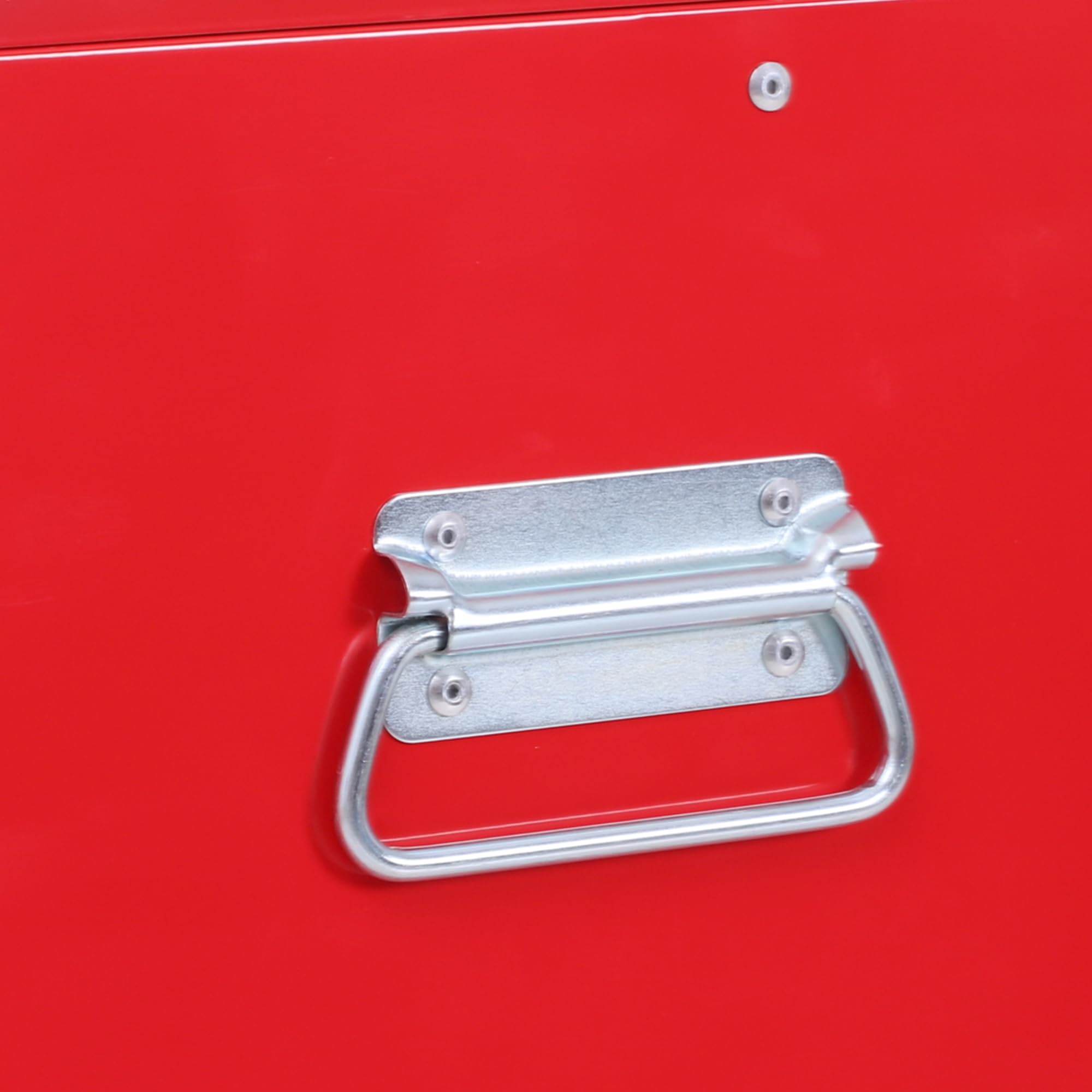 HOMCOM Carro de Herramientas con Baúl Superior, 2 en 1, Carro de Taller con 6 Cajones, Armario, Cerradura, 4 Ganchos, 2 Ruedas con Freno de Bloqueo, para Garaje, Hogar, Rojo