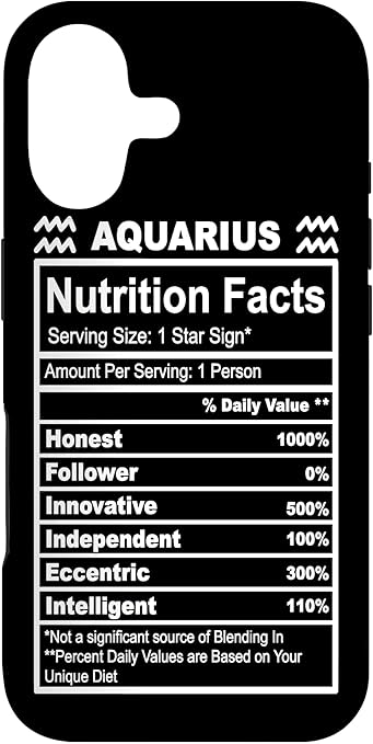 Aquarius Nutrition Facts Case for iPhone 17