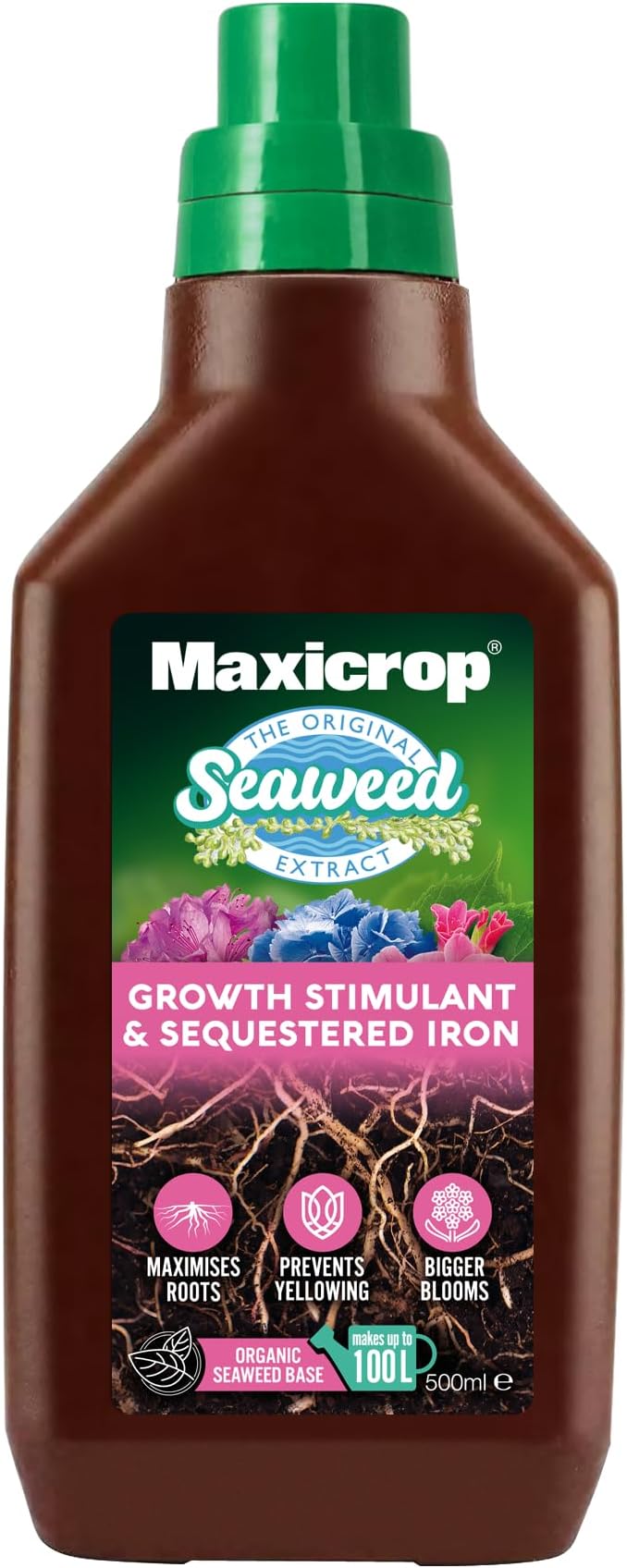 PPSIYDL Sequestered Iron, 500ML - Iron Infused Natural Seaweed Extract - Protects Against Yellowing - Supports Growth In Difficult Soil Conditions - Plant Nutrition, Blue