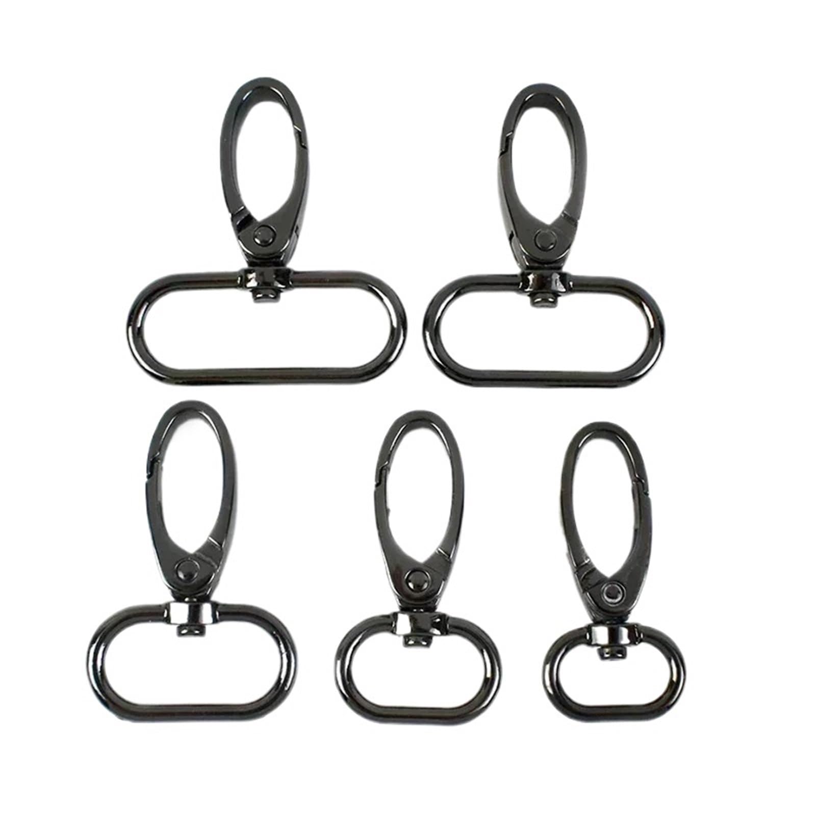 Cigpklo Gunblack Swivel Snap Hooks 10Pcs 13-38Mm Metal Buckles Bag Strap Swivel Lobster Clasp Keychain Carabiner Clips Handbags Snap Hook Bags(,38Mm-10Pcs)
