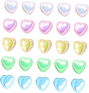 CALLARON 500 Piezas Diamante de perlas para uñas decoración del corazón encantos de uñas de manicura de colores decoracion uñas amuletos para hacer joyas encantos de uñas kawaii el plastico