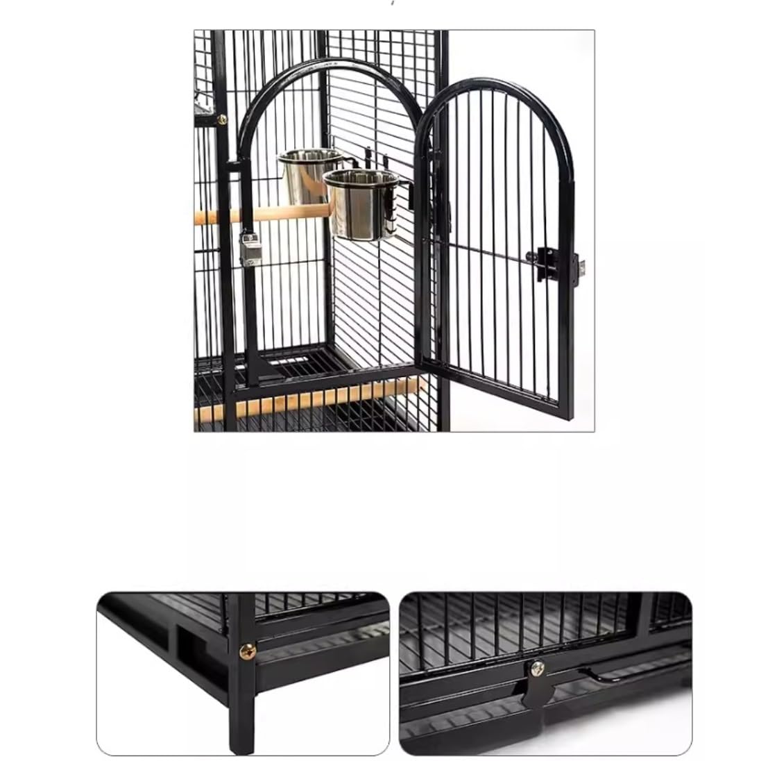 Amazon | 鳥かご 鳥籠 55インチの大型オウムケージ、上部におもちゃの