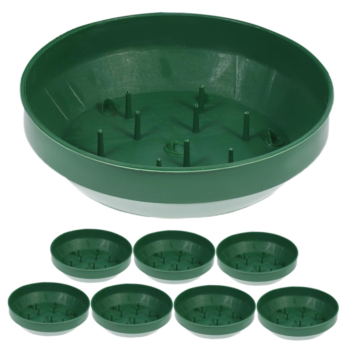 BESPORTBLE Floral Foam Trays 8-Pack Flower Mud Fixed Plates for Wedding Party Event Flower Arrangement Supplies Durable Plastic Trays 5.71X5.71X1.57In