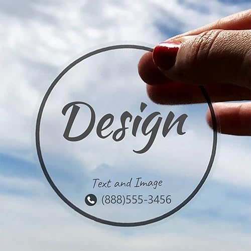 Miniatura 1 de 100 – 500 calcomanías adhesivas personalizadas en círculo de 1.5 pulgadas, calcomanías transparentes impermeables con imagen personalizada,