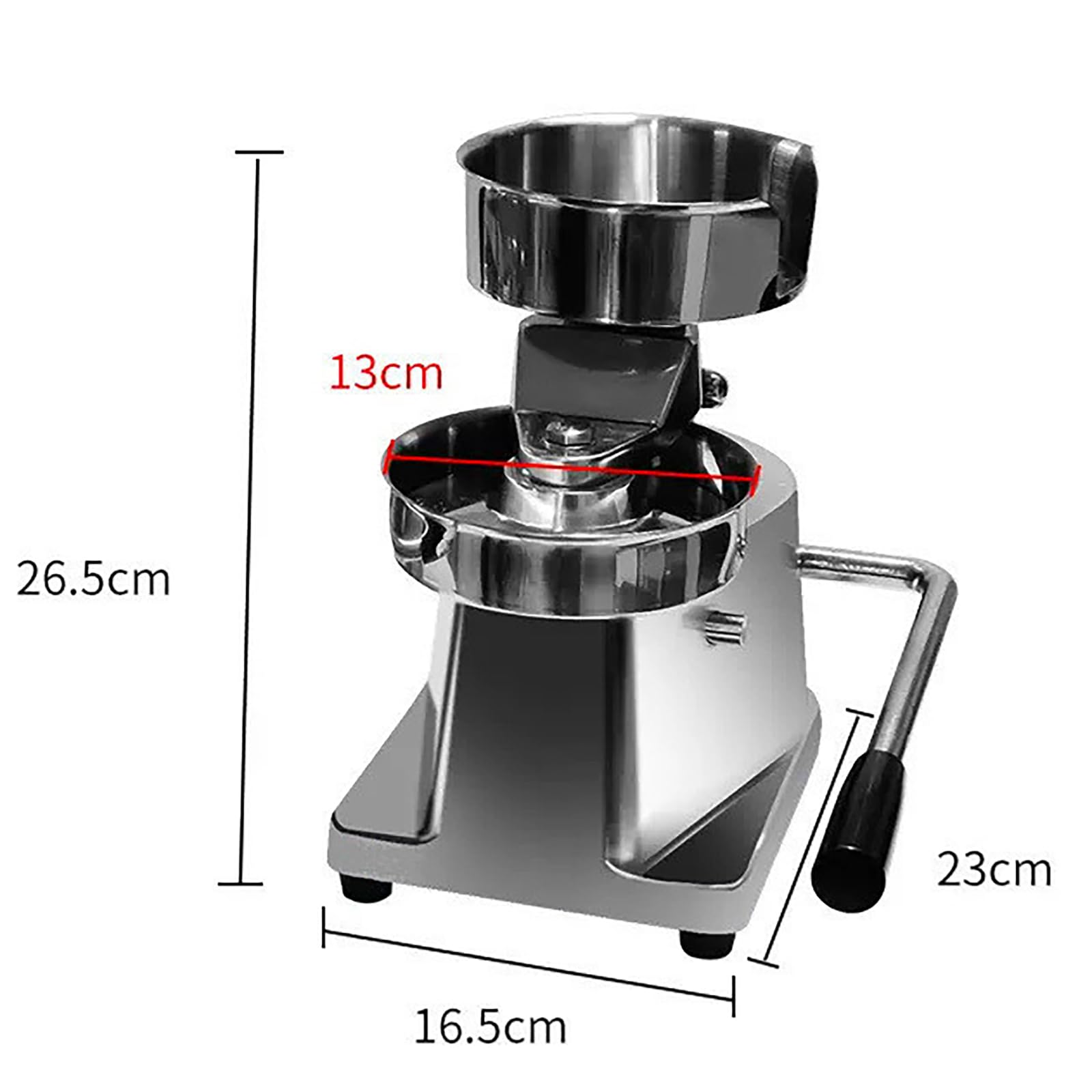 Burger Patty Maker, ręczna maszyna do formowania 130 mm, stal nierdzewna z 500 papierami pasztecikowymi, wysoka pojemność ≥ 100 pasztecików / godzinę do wołowiny, wieprzowiny, kurczaka