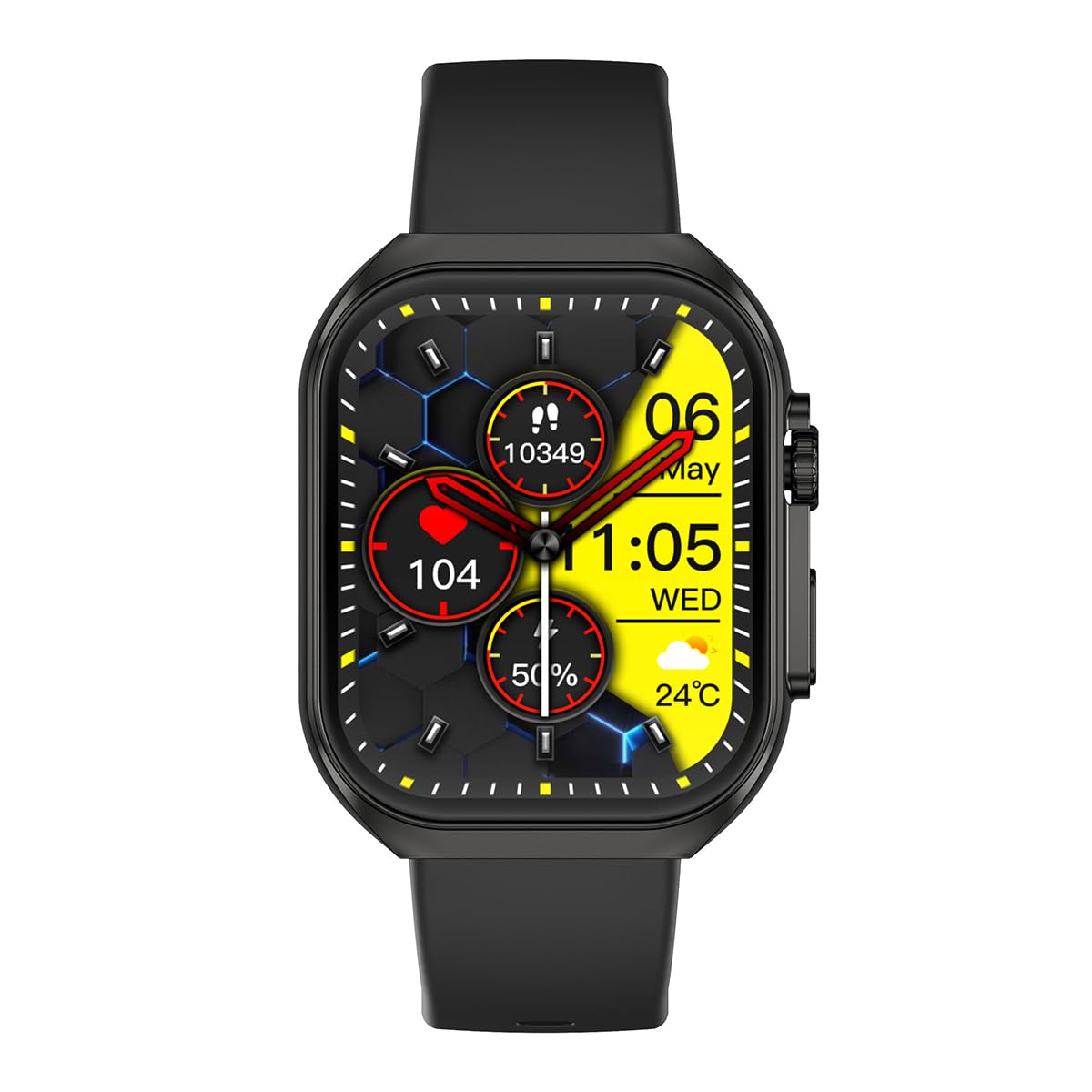 SMARTY 2.0 Orologio digitale da uomo automatico con cinturino in silicone SW090A, Nero, Moderno