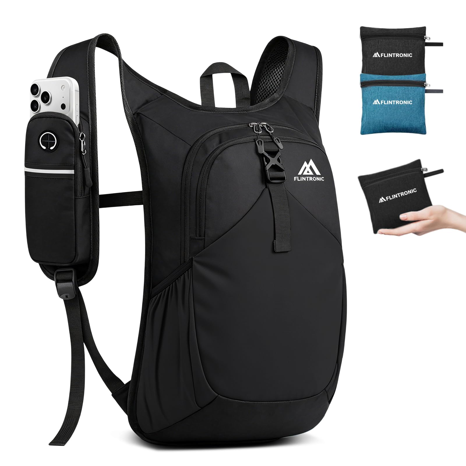 flintronic 18L Zaino Trekking Pieghevole, Impermeabile Zaino Ultraleggero, Zaini da Escursionismo, Zaini Ripiegabile Tasca Multipla, Sport All'aria Aperta, Arrampicata, Escursionismo, Campeggio