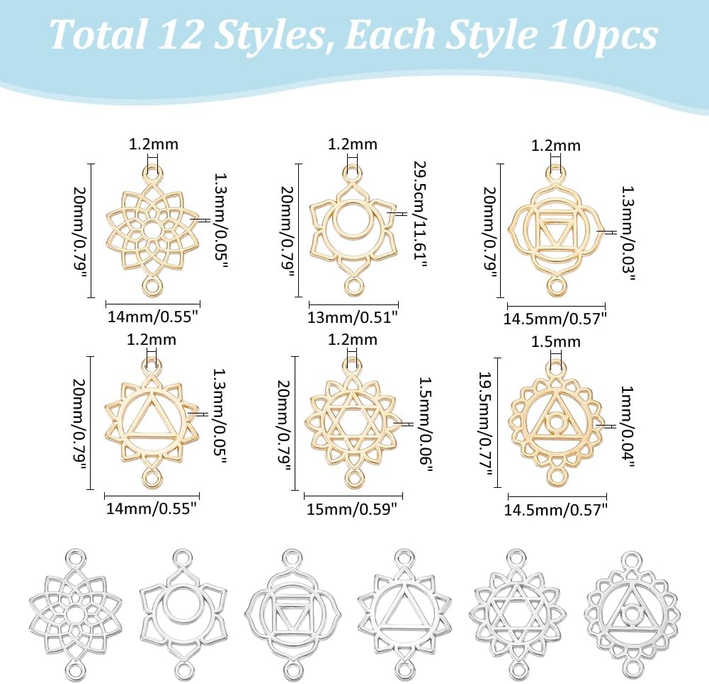 Connector Charms Alloy Link Charms Pendants with 2 Hole Flower Pendant Knot Connector for Jewelry Making Accessory Supplies DIY Craft Necklace Bracelets Earring - Image 2