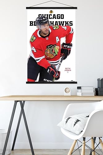 Miniatura 5 de Trends International NHL Chicago Blackhawks - Seth Jones Feature Series 23 Wall Poster, 22.37" x 34.00", Premium Print and Black Hanger Bundle