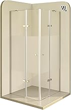 i-flair ALICE DK19 Shower Cubicle with Corner Entry 90 x 70 cm (Left x Right) Height 180 cm Corner Shower Cubicle Made of Partially Satined 6 mm Nano ESG Safety Glass