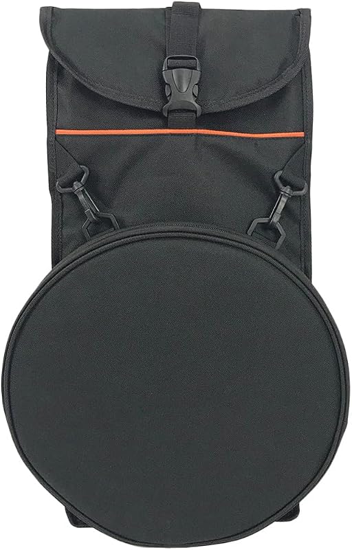 Vaguelly Dumb Drum Storage Backpack Double Shoulder Drum Bag Oxford Cloth Percussion Instrument Bag Snare Protection Carrying Case for Travel 19.68 X 10.23 X 3.54 in