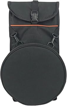 Vaguelly Dumb Drum Storage Backpack Double Shoulder Bag Lightweight Oxford Cloth Drum Pad Carrying Case for Snare Protection and Travel 19.68X10.23X3.54In