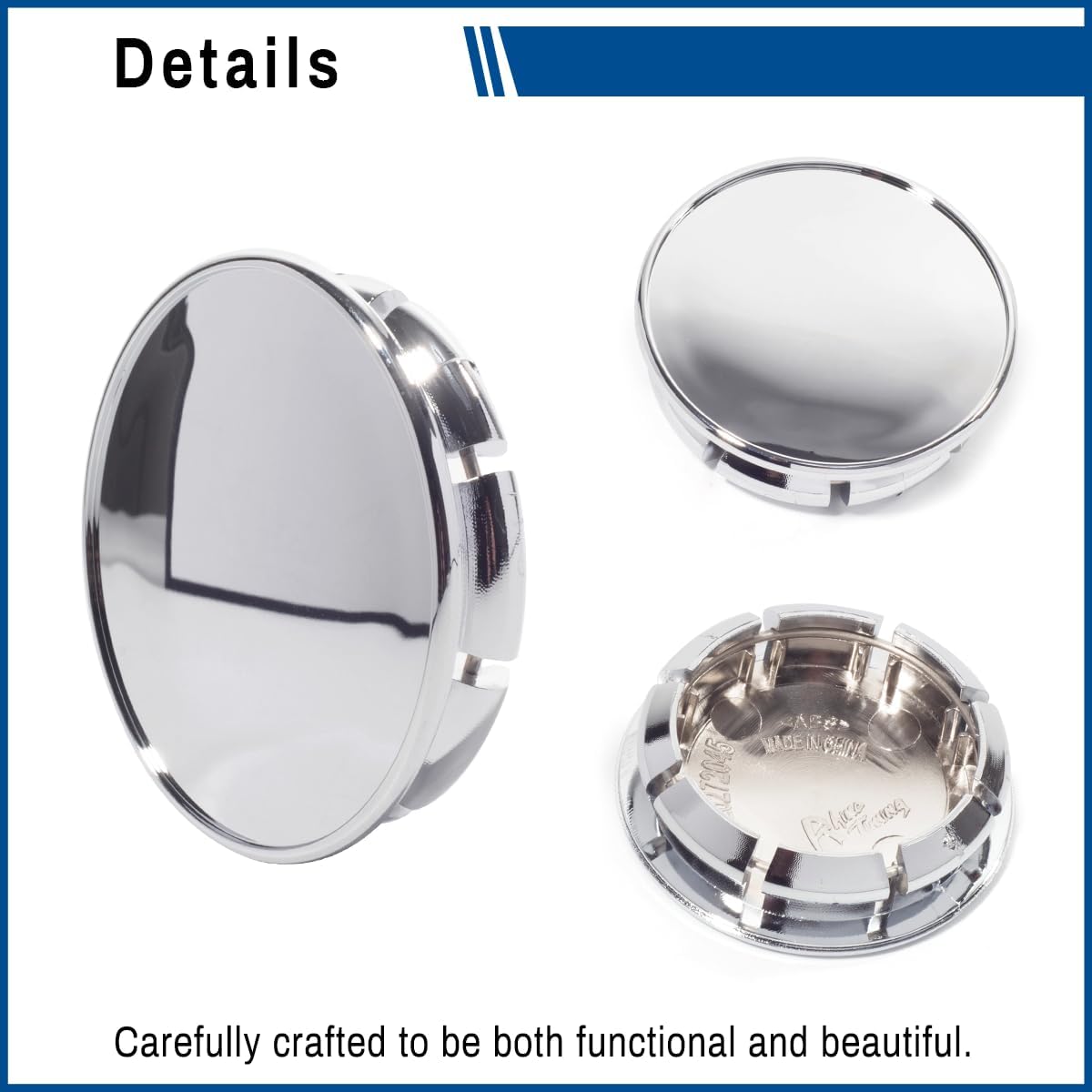 2.14Inch 54MM Wheel Center Cap for 2004-2011 Chrysler 300 Town Country Aspen Pacifica PT Cruiser Sebring 16 in wheel Hubcap Replacement 4895899 4782867 4782267, 4 pcs, Chrome Silver