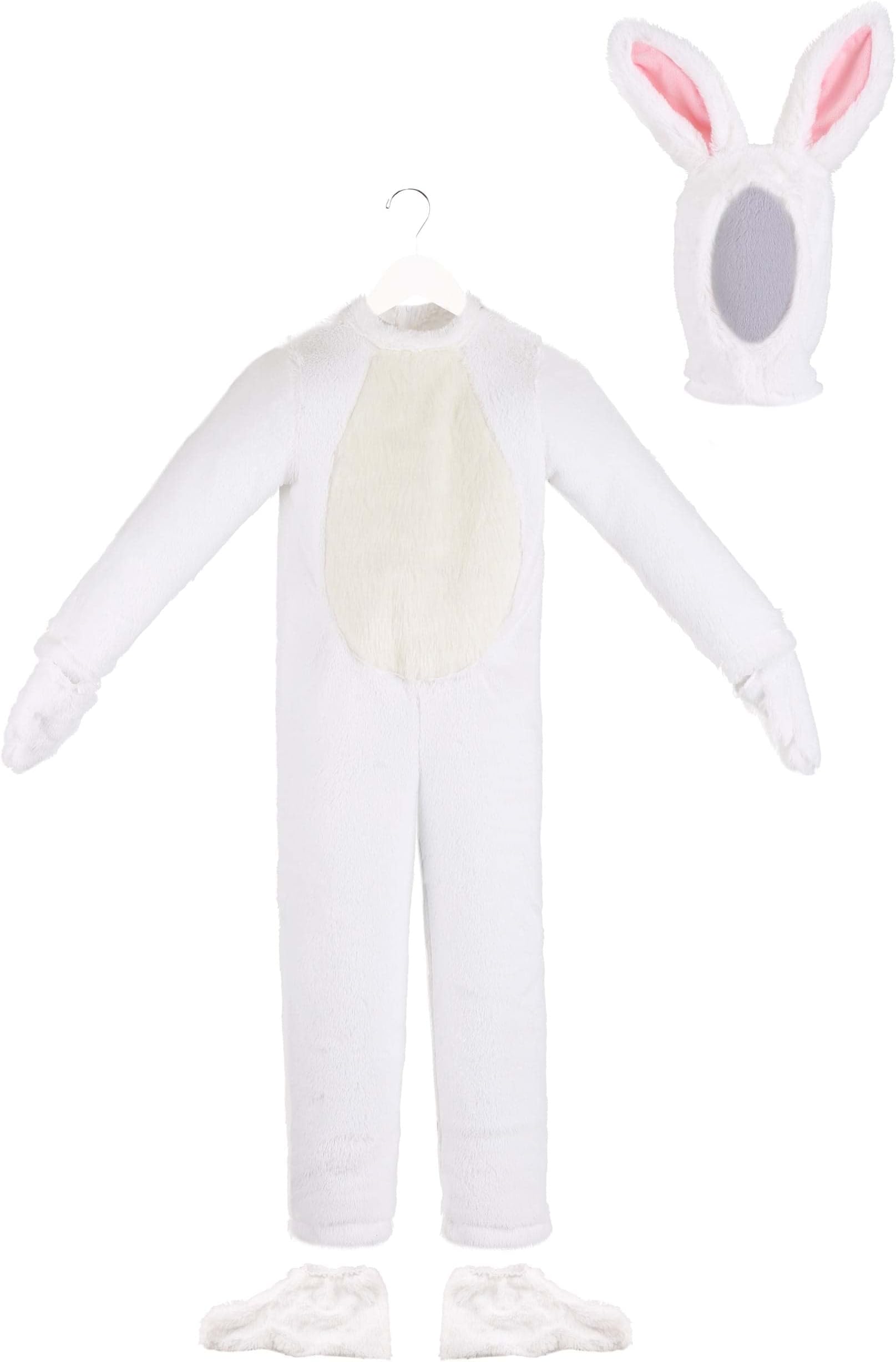 Enchanting Bunny Adventure Kids Costume | Faux Fur Jumpsuit with Ears and Tail