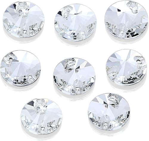 DONGZHOU Piedras de imitación de cristal para coser, redondas, parte trasera plana, cristal de costura K5, piedras de imitación, cuentas de piedra