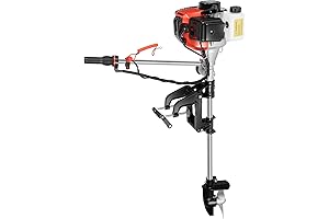 52cc Single Cylinder Boat Motors Outboard Engine, 2.3HP Long Shaft Fishing Boat