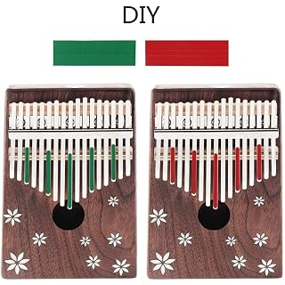 Générique Mini Doigt Kalimba Pouce Piano 17 Touches Mini Kalimba Acacia Bois Pouce Piano avec Coquillage Incrusté… – Image 7