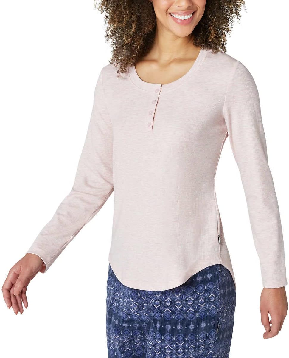 Eddie Bauer Women's 3-Piece Waffle Knit Pajama Set (Pink, Medium) - Image 5