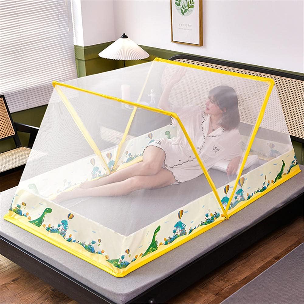 Portable Foldable Mosquito Nets, Mosquito Mesh Net Mosquito Net for Bed Bed Net Tent Ideal for Home Or Holidays Fine mesh Mosquito Net for Bed-D_135CM(W)