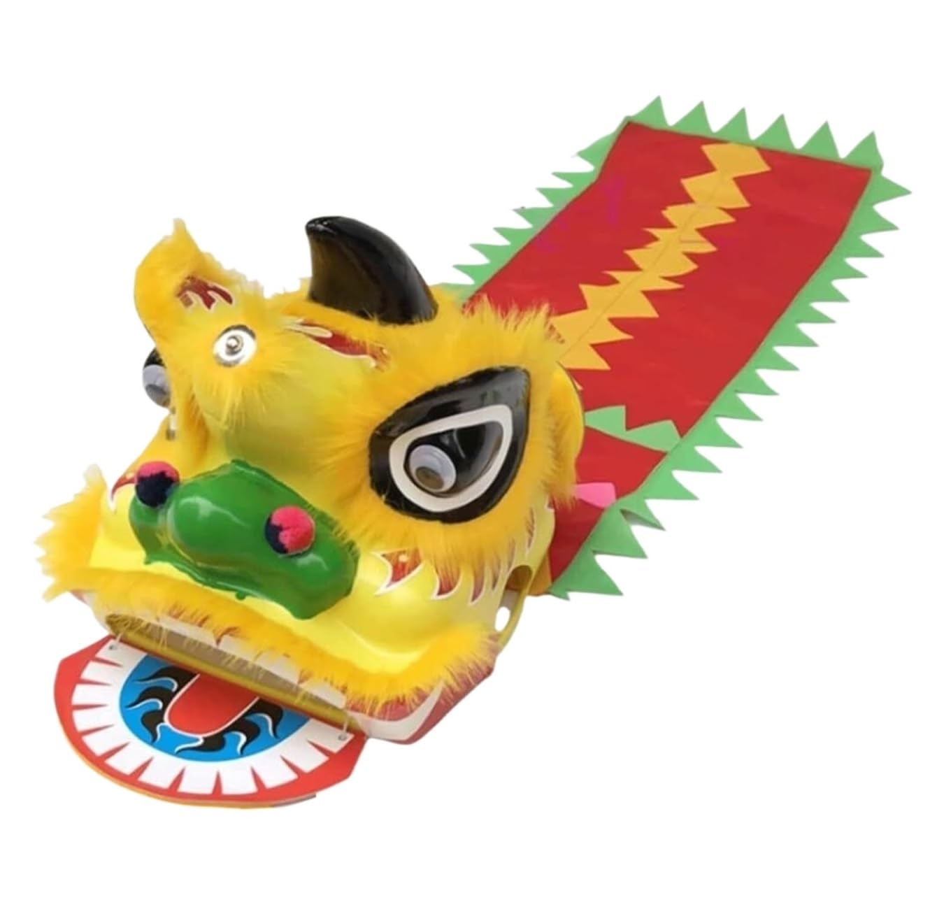 Krxsobnv Yellow Lion Dance Clothes, 8 Inch Lion Dance Classic Dragon Chinese Costume Show And Props